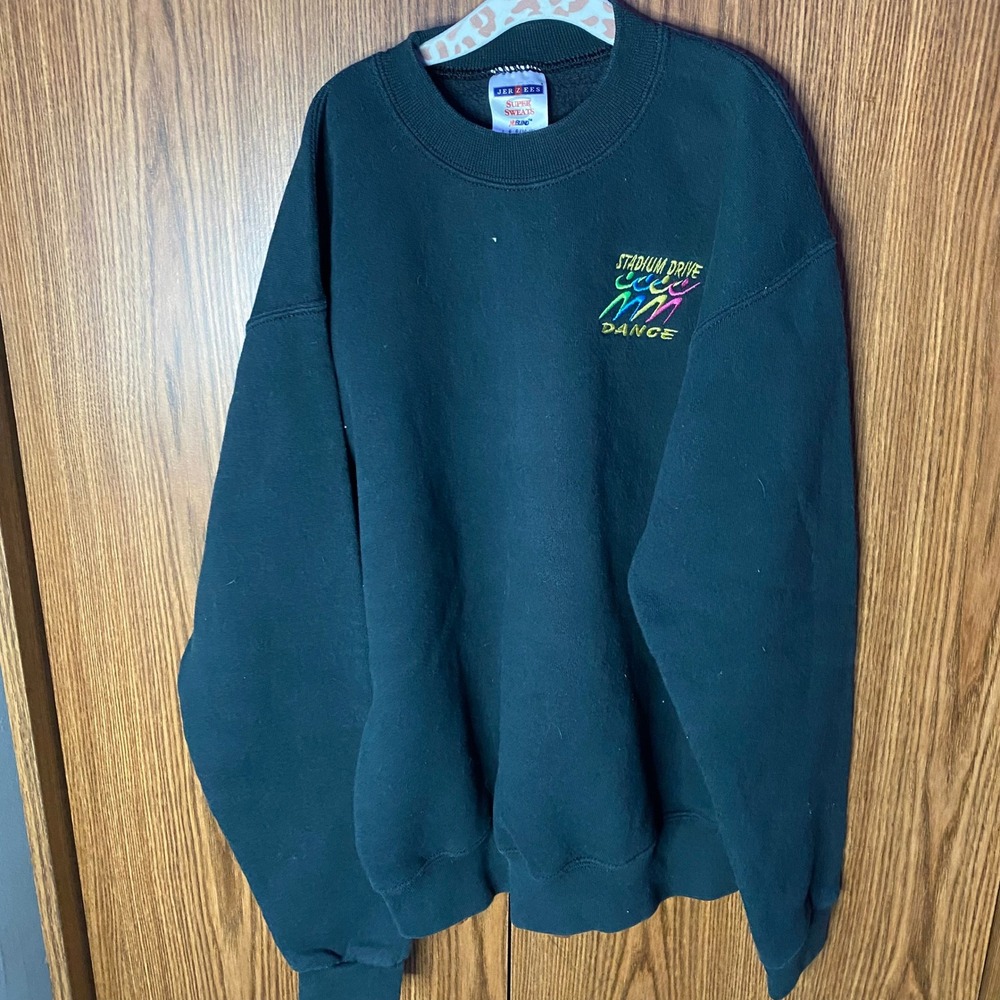 Jerzees Sweatshirt Kids Large 14-16 Stadium Drive Dance Super Sweats Vintage